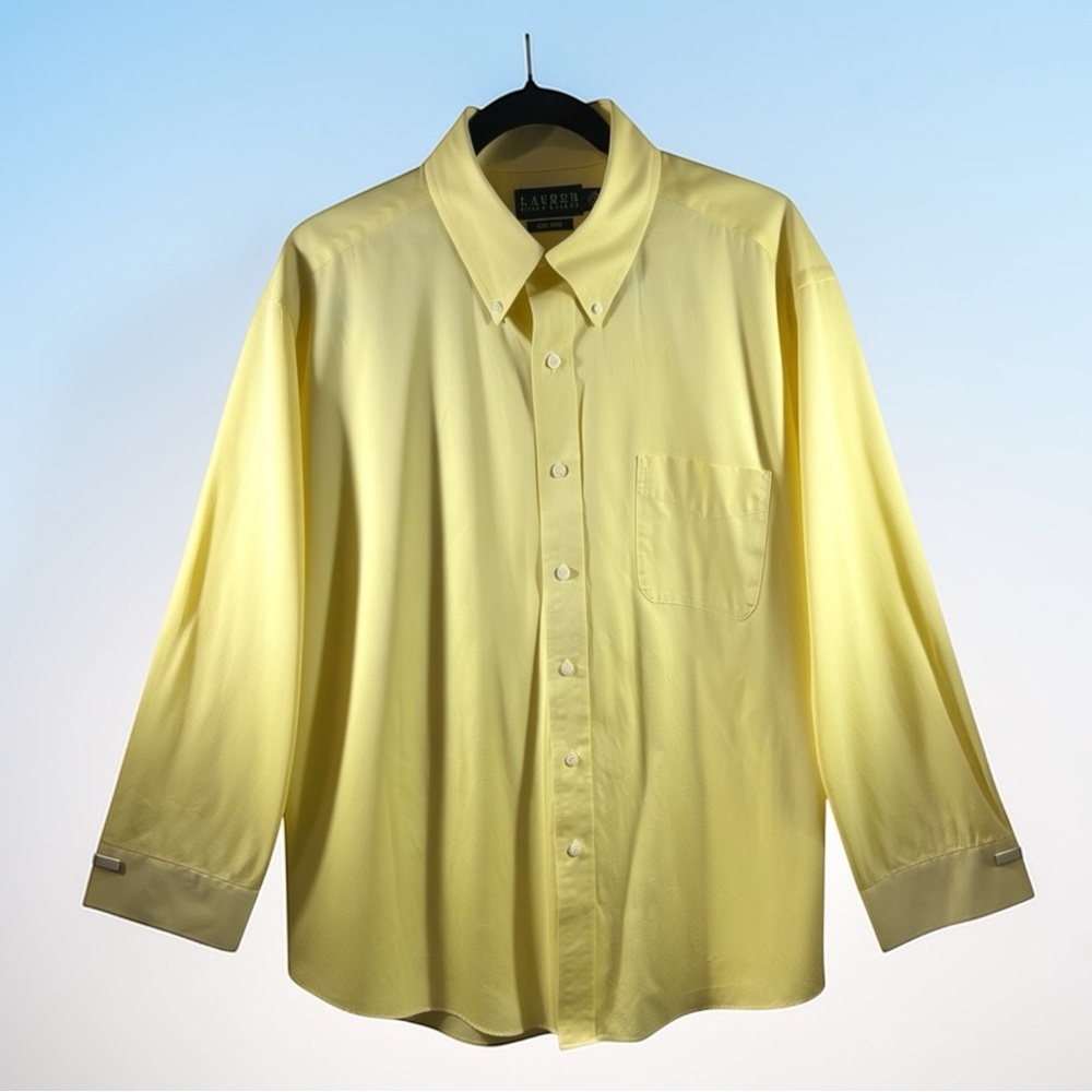 Ralph Lauren Men's Yellow Casual Button Down Shirt